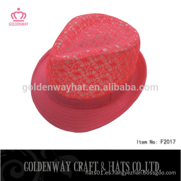 Sombreros baratos del snapback del fedora rosado